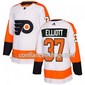 Adidas Maillot de Hockey Philadelphia Flyers Brian Elliott 37 2017-2018 Blanc Authentic - Homme